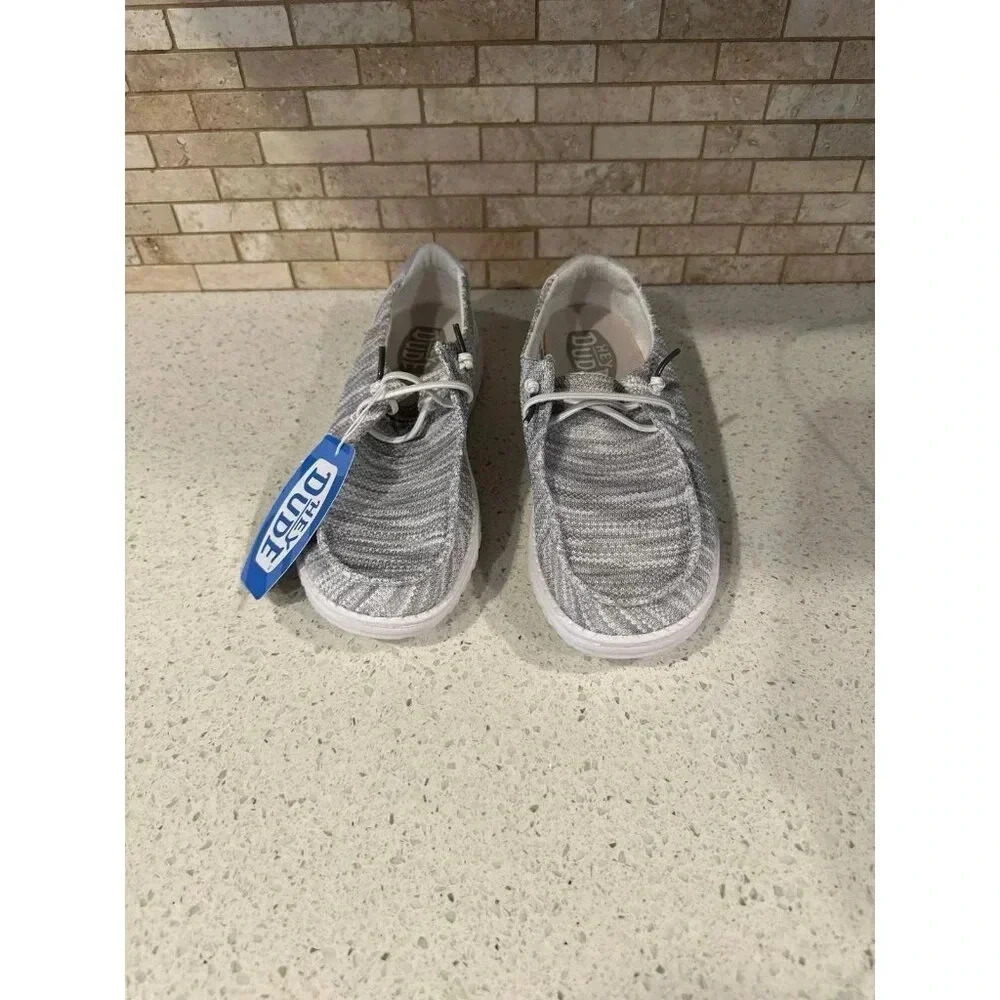 Nwt Hey Dude Wendy Sox Glacier Gray‎ Shoes Women #33